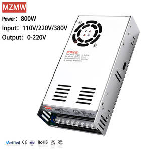 MZMW OEM 800W 0-<span class=keywords><strong>12V</strong></span> 24V 36V 48V 60V 72V 80V 90V 110V 220V 150V Alimentation électrique à découpage CC/CA réglable LED CCTV SMPS - Product Image 1