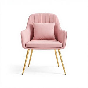 Decorative Rocking Chair with Velvet Upholstered Seat Armrests Pillow for Contemporary Interior Spaces Outdoor & Hospital Use - Product Image 1