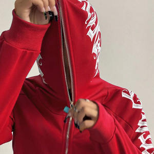 Sweat à capuche personnalisé à fermeture éclair complète, hauts courts pour femmes, sweat à capuche sérigraphié à manches longues, sweat à capuche zippé épais et vierge - Product Image 6