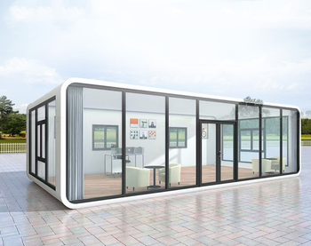 Smart Features Compact Apple Prefab Cabin Tiny House Solution Glamping Pod Hotel Villa Shop Steel Sandwich Container Houses