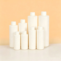 Bouteille cylindrique en plastique PE mat au toucher doux, couleur personnalisée, bouchon à vis, emballage de voyage pour lotion, shampoing, cosmétiques liquides