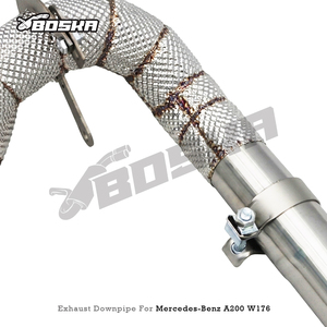 ท่อดาวน์ไปป์สแตนเลสสำหรับ Mercedes-Benz A180/A200/A260 W176 1.6T/2.0T ปี 2013-2016 ท่อดาวน์ไปป์แบบไหลสูงพร้อมแคตตาไลติกคอนเวอร์เตอร์ - Product Image 4