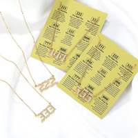 Collar minimalista con colgante de número de Ángel de oro de 18 quilates adornado con collar de regalo de pareja perfecta de circón 5A