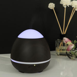 Wood Grain <b>Egg</b> Shaped Humidifier 0.5L Aromatherapy Diffuser With Led <b>Light</b> For Home And Bedroom Use - Product Image 1
