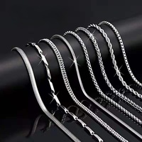 S925 argent Sterling blé cubain Rolo serpent corde câble chaîne Multi Type taille chaînes pour collier à faire soi-même Bracelet fabrication de bijoux