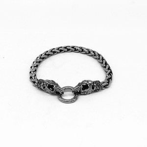 สร้อยข้อมือสัตว์มงคลทิเบตเงินแท้ยูนิค ดีไซน์โซ่เชื่อมแบบมอเตอร์ไซค์ สำหรับทั้งชายและหญิง ทำจากสแตนเลส 316 - Product Image 1