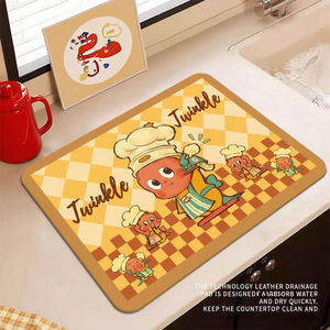Non-Slip Cute Cartoon Kitchen Mat Set Waterproof Leather Floor <strong>Rugs</strong> for Home Anti-Fatigue Kitchen Carpet Runner - Product Image 6