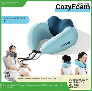 Hình Chữ <span class=keywords><strong>U</strong></span> Bộ Nhớ Hình Dạng Gối Xách Tay Storable Máy Bay Cổ Gối Cho Du Lịch Với Cảm Giác Mát Mẻ Cho Sử Dụng Ngoài Trời - Product Image 2