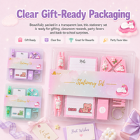Carnet de notes miniature personnalisable de 50 pages, stylo gel et agrafeuse, ensemble de papeterie scolaire, cadeau pour filles