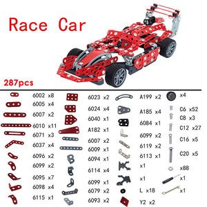 Kit de Modélisme de Voiture de Course en Alliage à Démonter 287 Pièces – Jouet Éducatif DIY en Métal à Assembler avec Vis et Écrous pour Enfants - Product Image 2