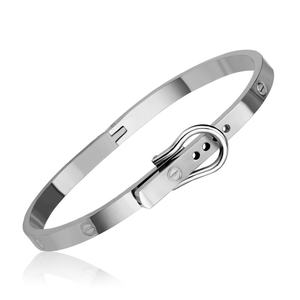 Bracelet jonc unique en forme de chaîne, plaqué or, en acier inoxydable - Product Image 5