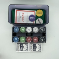 Jeu de jetons de Poker fantaisie jeu de société jetons de Poker 200 pièces 38mm 4g PP jetons colorés de Casino recyclés avec boîte en étain