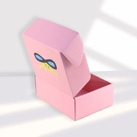 Boîte d'expédition pliable en carton ondulé rigide écologique avec logo personnalisé en relief pour cosmétiques, vêtements, cadeaux, en couleur