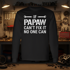 Si Papá no puede arreglarlo, nadie puede, camiseta de manga larga de mecánico abuelo - Product Image 3