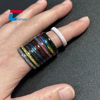 Modischer Wasserdichter 3mm NFC Smart Ring Kontaktloser Keramik-NFC-Ring für Soziale Medien