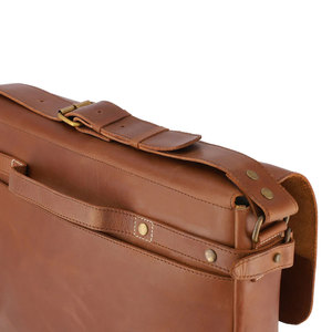 Men's Genuine Leather Simple Lightweight Laptop Briefcase with Shoulder Strap New Design Laptop <b>Bag</b> Genuine Leather <b>Bag</b> - Product Image 6