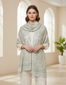 Chales o bufandas Jamawar 100% seda - Product Image 5