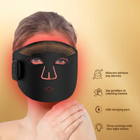 Masque facial de luminothérapie infrarouge proche à 84 LED, design personnalisé IBN, silicone de qualité alimentaire, alliage ABS, beauté photonique
