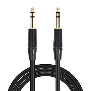 <span class=keywords><strong>Cable</strong></span> de Instrumento TRS de 1/4 de Pulgada, Carcasa de Cobre Chapada en Oro, <span class=keywords><strong>Cable</strong></span> Estéreo TRS Macho de 6.35mm <span class=keywords><strong>a</strong></span> Macho de 6.35mm para <span class=keywords><strong>Guitarra</strong></span> Eléctrica - Product Image 1
