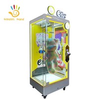 Grande machine à grue porte-peluches en métal, à monnayeur, pour arcade, avec fonction de coupe automatique et zéro latence, pour la distribution de poupées cadeaux