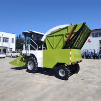 Machine d'ensilage d'herbe Napier avec réservoir, Double rangée de tige de maïs autopropulsée