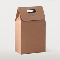 Caja Plegable de Papel Kraft con Asa y Cierre Magnético para Empaque Personalizable para Llevar