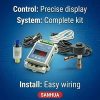Kit de commande de vanne d'expansion électronique SANHUA EEV SEC611 SEC612 + Capteur + Vanne LPF pour la réfrigération des chambres froides