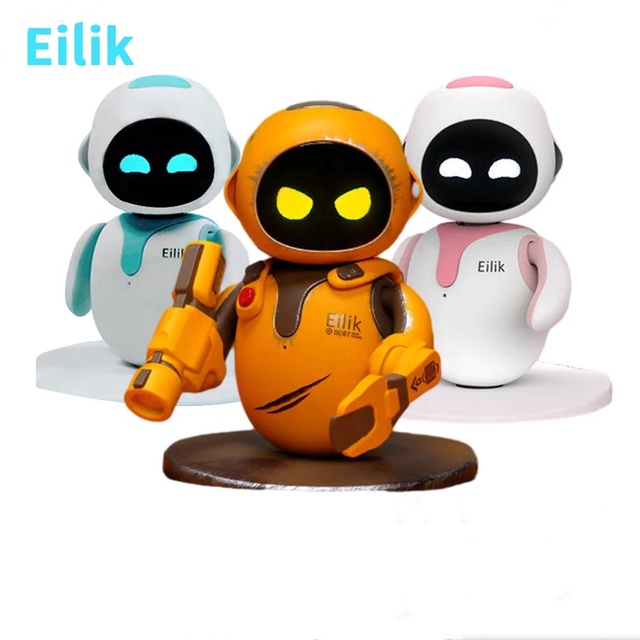 Original Eilik Emotional Interactive Robot in Orange Pink and Blue