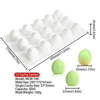 Molde de Silicona Industrial 3D para Mousse de Fresa, Fácil Desmoldeo, Grado Alimenticio, con Caja, Logotipo Personalizado, para Helados y Paletas de Alto Rendimiento, OEM