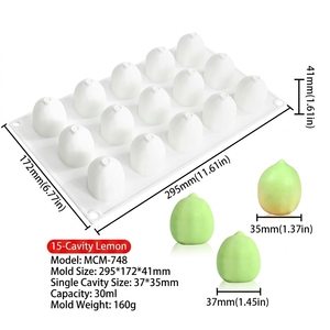 <span class=keywords><strong>Moule</strong></span> en <span class=keywords><strong>silicone</strong></span> industriel 3D pour mousse <span class=keywords><strong>de</strong></span> fraise, facile à démouler, qualité alimentaire, avec boîte, logo personnalisé, pour glaces et bâtonnets à haute production, OEM - Product Image 4