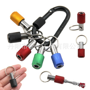 Mr Drill 5pc Keychain Quick Change <b>Socket</b> Tool Set 1/4 Hex Shank Chrome Plated Automotive Repair - Product Image 3
