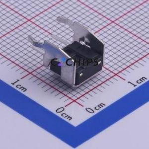 TS-1002N-04326 Tactile Switch Through hole,6x7.5mm Switch Single Pole Single Throw Round Button Right Angle Insert 7.5mm - Product Image 2
