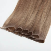 Extensions de cheveux vierges Double Drawn Genius Weft, naturelles, humaines, Remy, lisses, cuticules alignées, teintes, qualité salon