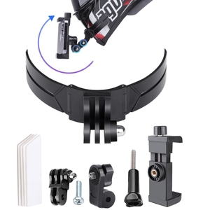 Camera Accessoires Opvouwbare Buiging Action Camera Telefoon Helm <span class=keywords><strong>Mount</strong></span> Kit Met J-Haak Gesp En Rotatie Telefoonklem En Adapter - Product Image 2