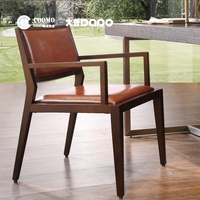 Ensemble de table et chaises de salle à manger en chêne minimaliste italien, 6 places, meubles de salle à manger