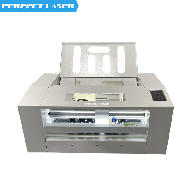 Perfect Laser Desktop Fully Automatic Digital Servo Double Head PVC Coated Paper Sticker Vinyl Label Die Cutting Cutter Machine