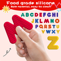 HMJ 26 lettres en silicone, pierres sensorielles anti-stress, jouet sensoriel texturé pour soulager le stress des doigts, pour adultes, enfants, TDAH, autisme