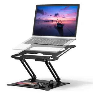 Macbook Air Pro 인체 공학적 휴대용 접이식 노트북 스탠드 홀더 노트북 스탠드 조정 가능한 알루미늄 금속 알루미늄 가정, 사무실
