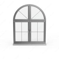 Ventanas de media luna de vinilo, ventanas en forma de arco upvc con rejilla y vidrio doble