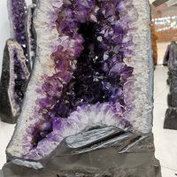Cristales curativos de cuarzo y amatista Reiki para decoración del hogar, racimo de geodos de colores, venta al por mayor