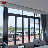 Porte pliante en aluminium certifiée CE, résistante au vent et à l'eau, pour hôtels et maisons européennes, OEM ODM, ouverture à large accès