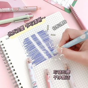 Creative Stationery Cartoon Erasable Pen 0.5mm Press Type For School Office Writing Exam Use Plastic Shell Uv Printing - Product Image 4