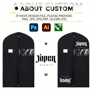 Brand New Non-woven Fabric Dust <b>Cover</b> with Transparent <b>Window</b> Foldable Suit <b>Cover</b> Custom Dust Bags Luxury Garment Bag with logo - Product Image 2