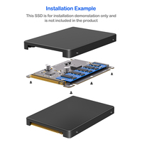 Adaptador M.2 B-Key SATA a IDE de 44 Pines, Carcasa de 2.5 Pulgadas, Convierte Unidades de Disco Duro M.2 NGFF SATA IDE PATA, Plástico