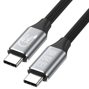 Cable de datos USB 3.2 tipo C a C, 240W, 20Gbps, carga rápida, 8K60Hz, compatible con uso en teléfonos móviles, tabletas y ordenadores - Product Image 2