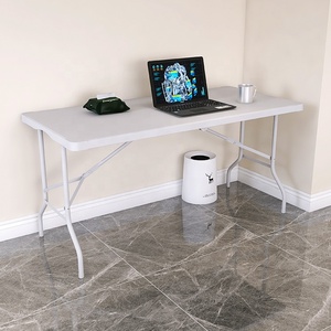 <span class=keywords><strong>Table</strong></span> pliante de 8 pouces de long polyvalente <span class=keywords><strong>pour</strong></span> les fêtes en plein air salle à manger cuisine salon hôtel chambre salle de bain entrepôt blanchisserie centre commercial - Product Image 3