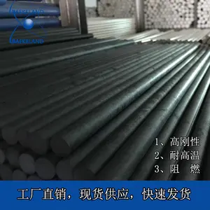 Customized natural color PPS rod plus glass fiber reinforced black PPS rod size diameter polyphenylene sulfide rod