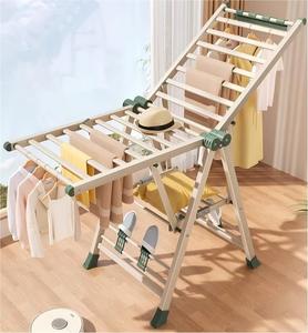 Séchoir à linge portable pliable haute capacité, rangement facile, support multifonctionnel pour vêtements et serviettes pour la maison - Product Image 2