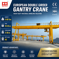 Grue portique à double poutre de type européen Zehua, 20 tonnes, 10 tonnes, 5 tonnes, équipement de levage d'entrepôt personnalisable
