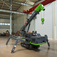 Harga Mesin Pengangkat Sistem Hidrolik Kontrol Jarak Jauh Nirkabel 3Ton 5Ton 8Ton Spider Crane All Terrain Crawler Crane